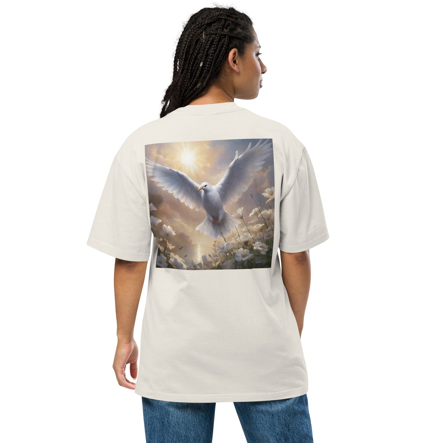 A Peaceful Spirit - Oversized faded t-shirt