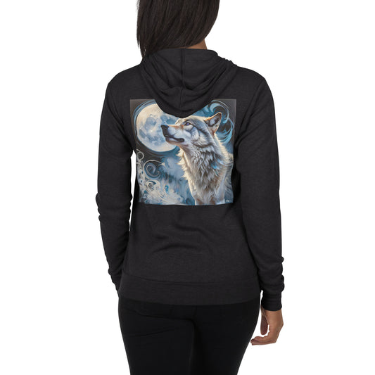 A Spirit of the Wolves Unisex zip hoodie